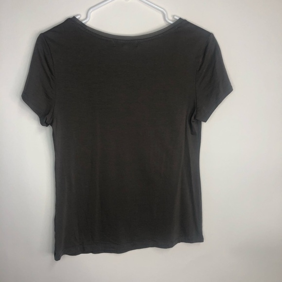 Banana Republic dark grey luxe touch tee short sleeve scoop neck S - Picture 4 of 8